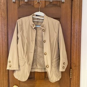 Military style blazer from Nautica! Beautiful neutral tan color!